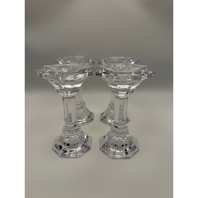 Late 20th Century Villeroy & Boch Crystal Candlestick Set of Four For Sale - Image 9 of 10