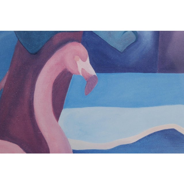 Fantasy Flamingos Framed Signed Print by Cindia Carlson For Sale In Tampa - Image 6 of 9