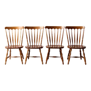 Vintage Windsor Dining Chairs Set 4