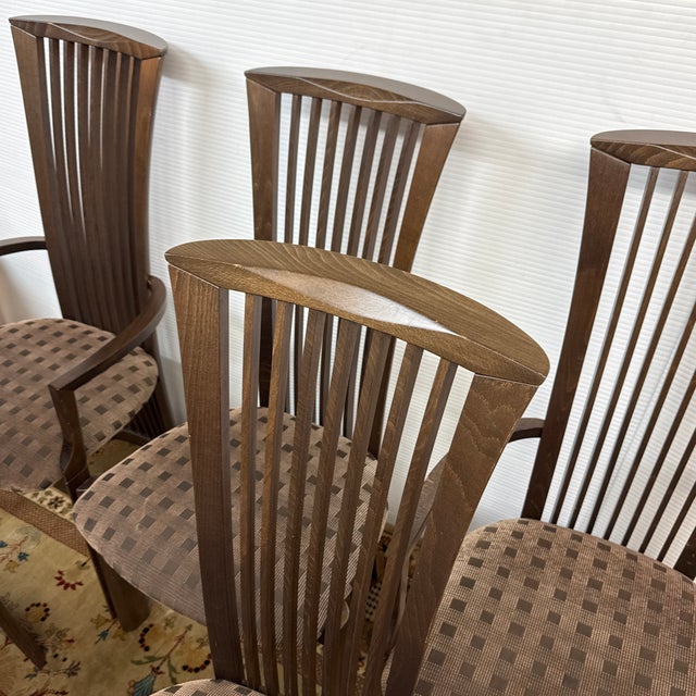 Italian Pietro Costantini Vintage Italian Modern High-Back Dining Chairs, Set of Six For Sale - Image 3 of 12