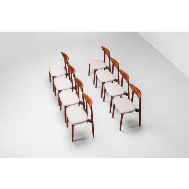 Vintage Danish Dining Chairs in Teak by Harry Østergaard for Randers Møbelfabrik, 1960, Set of 8 For Sale - Image 6 of 17
