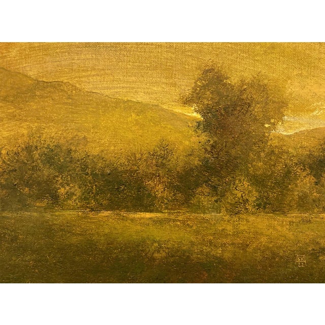 It Was a Land of Plenty by Shawn Krueger | Oil on Linen Landscape with hills and trees For Sale