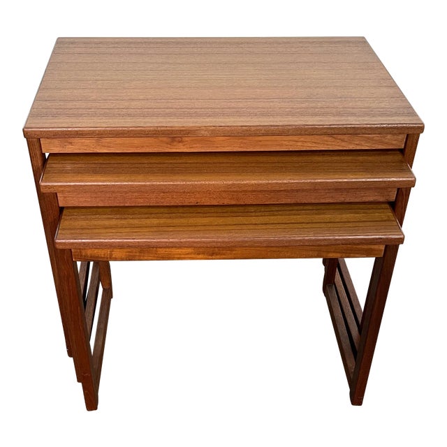 Mid 20th Century Mid Century Modern Nesting Tables by Seffle Mobelfabrik - Set of 3 For Sale