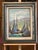 An exceptional original oil on canvas by Burnice Huggins (Dallas, Texas), titled “Drying the Fishing Nets, Nazaré,...