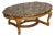 Vintage French Style Coffee Table with Faux Marble Top For Sale