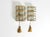 Pair of rectangular 1960s brass wall lamps with crystal prism shades by bakalowits & söhne. Made in austria. the entire...