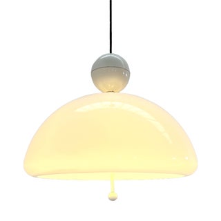White Saliscendi Pendant Light by Elio Martinelli for Martinelli Luce, 1970s For Sale