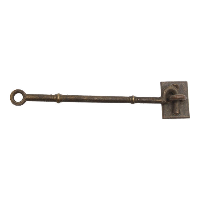Vintage Bronze Hook & Eye Door Latch For Sale