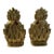 1970s Newport Polished Brass Pineapple Bookends, a Pair For Sale