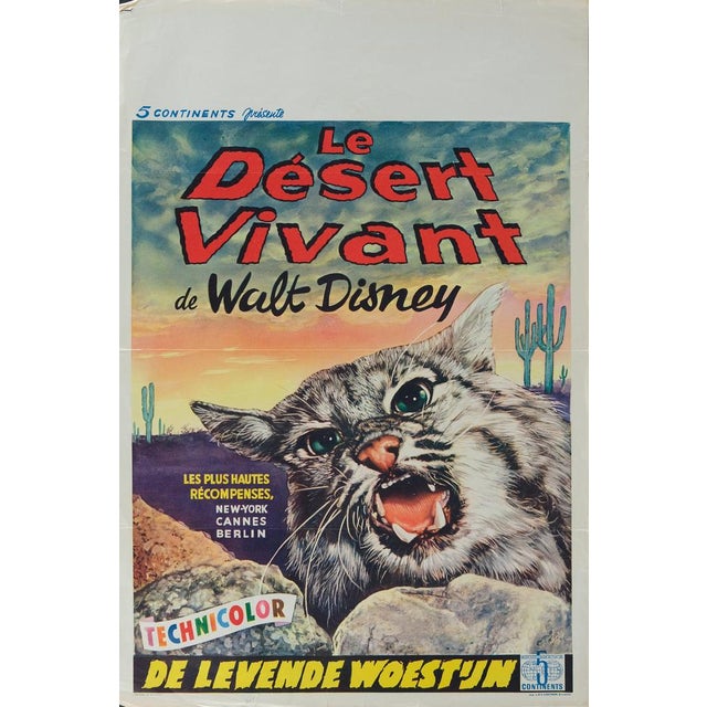 Paper Disney Le Désert Vivant Film Poster For Sale - Image 7 of 7