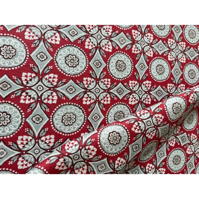 2020s Marvic Textiles Figaro 6216-3 Fraise Linen Fabric 3 6/8 Yards For Sale - Image 5 of 6