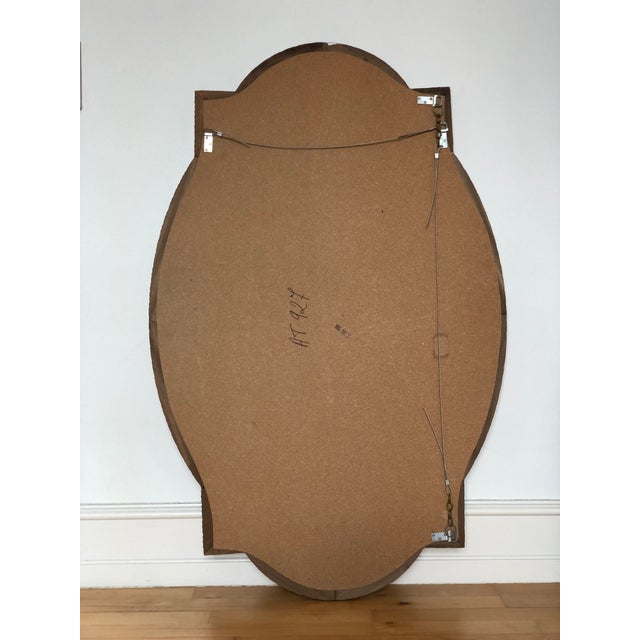 Large Vintage Venetian Brass Cartouche Mirror – Gold Hollywood Regency, Spanish 1980s For Sale - Image 11 of 11
