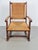Vintage brutalist armchair Rush oak Japandi '50s A beautiful armchair in brutalist style from the 1950s arm chair with...