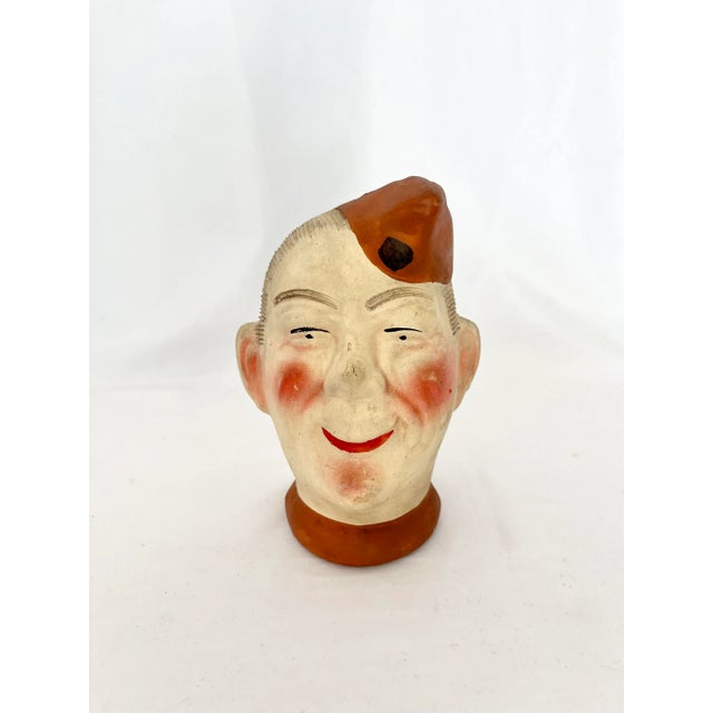 Vintage World War II Bisque Soldier Head Vase For Sale - Image 12 of 12