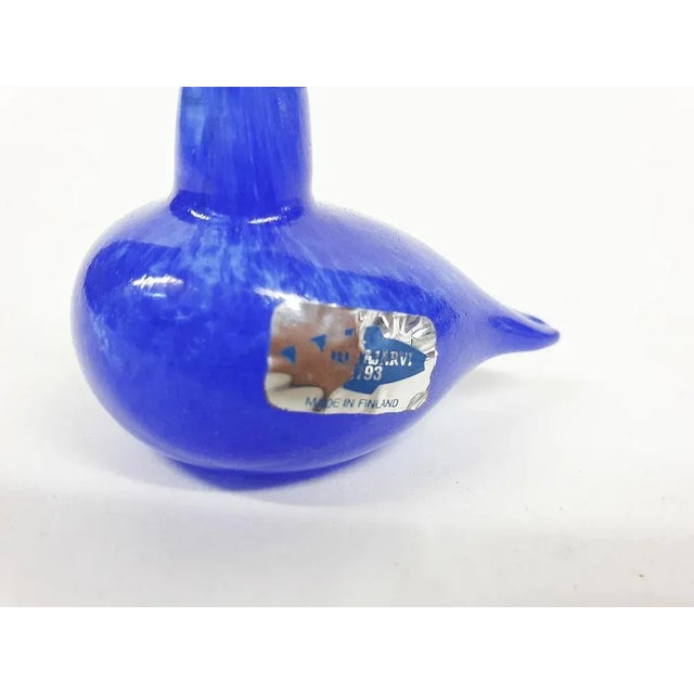 Blue Blue Glass Bird by Oiva Toikka for Iittala, Finland, 1970s For Sale - Image 8 of 9