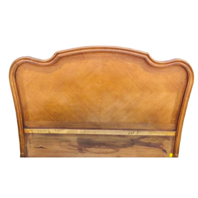Antique French Provençal Carved Wood Bed With Warm Honey-Toned Patina. For Sale - Image 9 of 9