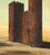 Álvaro Guillot Surrealist Fortress Landscape Oil Painting, Signed For Sale - Image 4 of 15