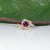 2020s 1.1Ct Purple Garnet Estate Ring With Natural Diamond: Solid 14k Gold, Size 6.75 For Sale - Image 5 of 9