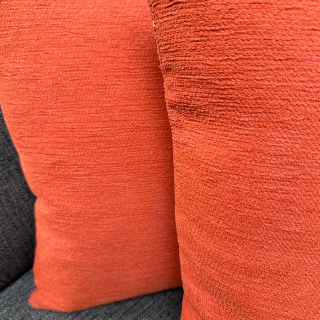 Woven Coral Throw Pillows, Pair For Sale - Image 9 of 9