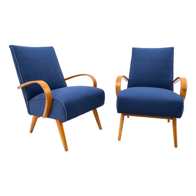 20th Century Armchairs by J. Halabala, Czechoslovakia., 1940s, Set of 2 For Sale