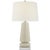 Modern Chapman & Myers by Visual Comfort Signature Parisienne Medium Table Lamp in Iced Coconut with Linen Shade For Sale - Image 3 of 3