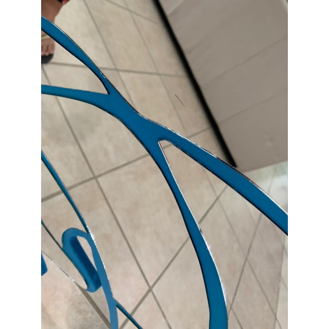 Wood Vintage Monumental Coastal Twin Dolphin Wall Mirror For Sale - Image 7 of 7