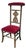 Vintage Gold Italian Rococo Red Velvet Bobbin Side Chair ~ Hollywood Regency For Sale