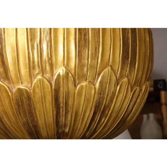 Gold Bespoke Giltwood Hand-Carved Fixture For Sale - Image 8 of 12