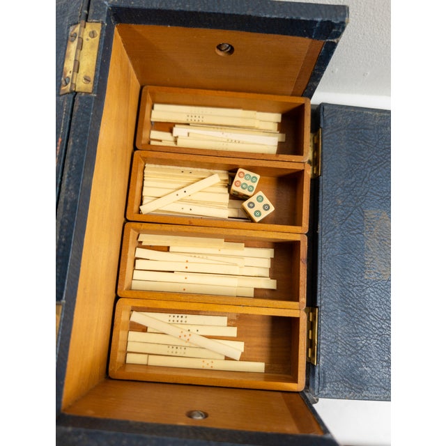 1920's Mah Jong Boardgame Set With 144 Tiles by Pung Chow For Sale - Image 17 of 18