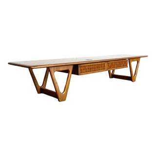 Mid Century Modern Perception Walnut Coffee Table by Lane For Sale