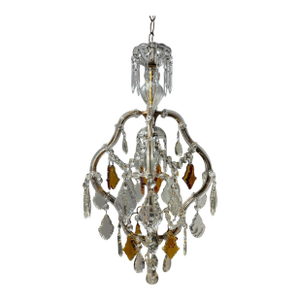 1950s Italian Mid-Century Maria Theresa Crystal Chandelier