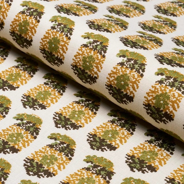 Not Yet Made - Made To Order SAMPLE - Schumacher X Rita Konig Terry Fabric In Ochre & Green For Sale - Image 5 of 5