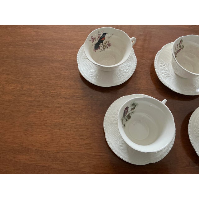 1970s Tea Cups and Saucers From the Aviary Collection by Royal Cauldon - 16 pcs For Sale - Image 4 of 11