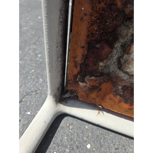 1970s Richard Schultz Style Knoll Aluminum and Orange Enamel Side-Coffee Table For Sale - Image 17 of 18