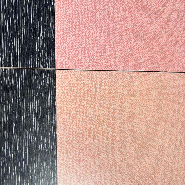 1950s Mid-Century Pink & Black Formica & Polished Chrome Kitchennette Dining Table For Sale - Image 9 of 9