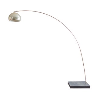 Vintage Brass Arc Floor Lamp For Sale