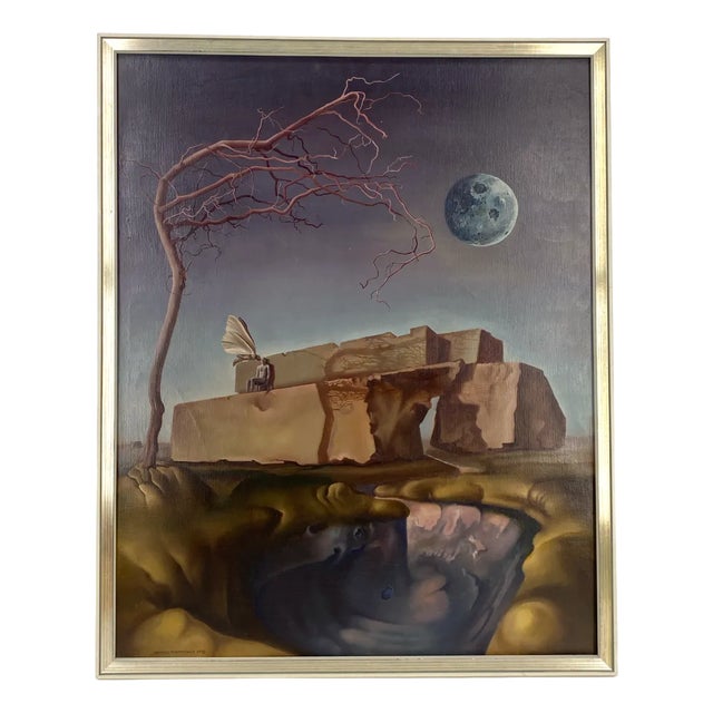 Andrzej Kolpanowicz, The Forgotten Writing of the Night, 1975, Oil on Canvas For Sale