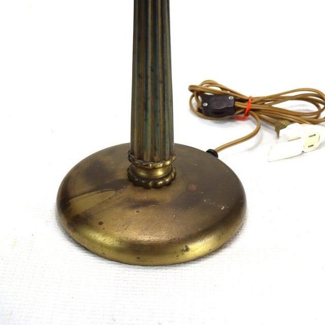 Arts & Crafts Pittsburg School Reverse Painted Landscape Table Lamp C1920 For Sale - Image 14 of 14