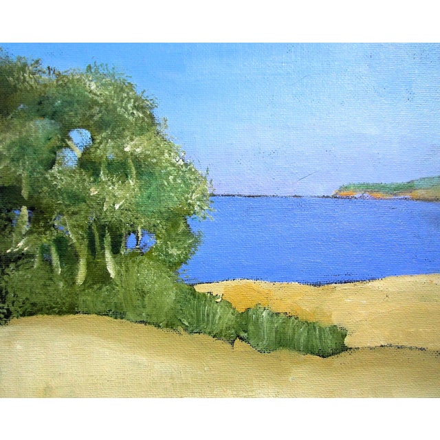 Pacific Bluffs Lynne French 8x8 California Landscape Seascape Oil Painting For Sale - Image 4 of 4