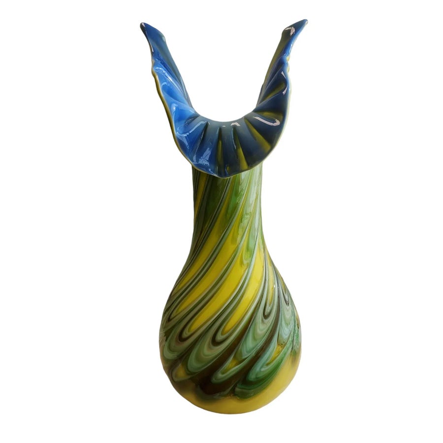 Vintage Czech Art Glass Vase by Jan Beranek for Skrdlovice