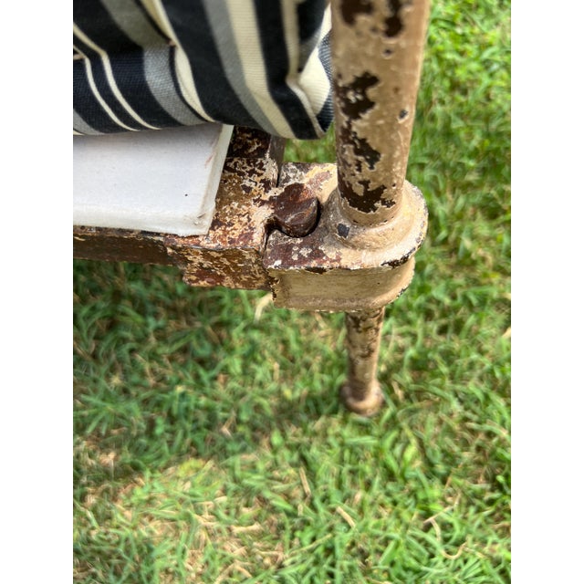 Vintage Iron Daybed Bench For Sale - Image 9 of 12