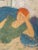 Blue Mid-Century Modern French or American School Figure Reclining in Style of Milton Avery For Sale - Image 8 of 11
