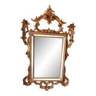 Hand Carved Antique Italian Mirror For Sale