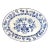 Meissen Cauldon Uk Blue Onion Oval Platter Cream N Cobalt Blue 17” For Sale