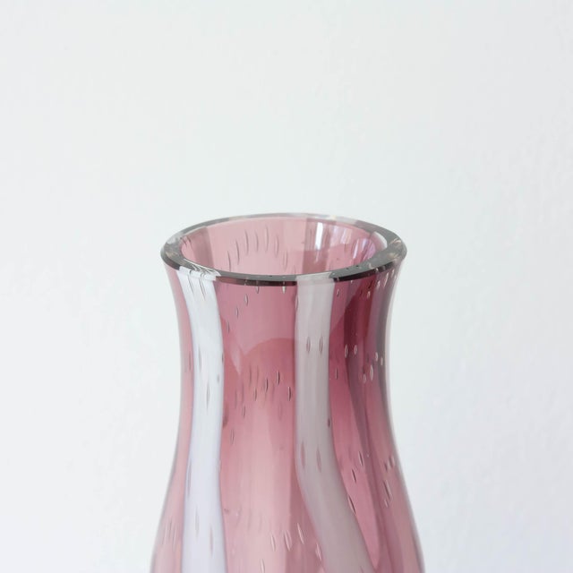 Purple and White Glass Vase from Marinha Grande, 1960s For Sale - Image 9 of 11