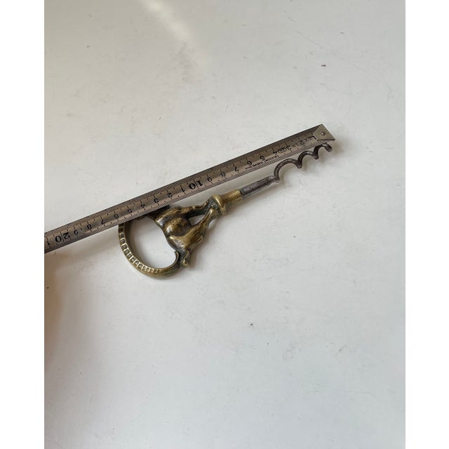 Art Deco Brass Corkscrew with Ibex from Einar Dragsted, 1920s For Sale - Image 6 of 8