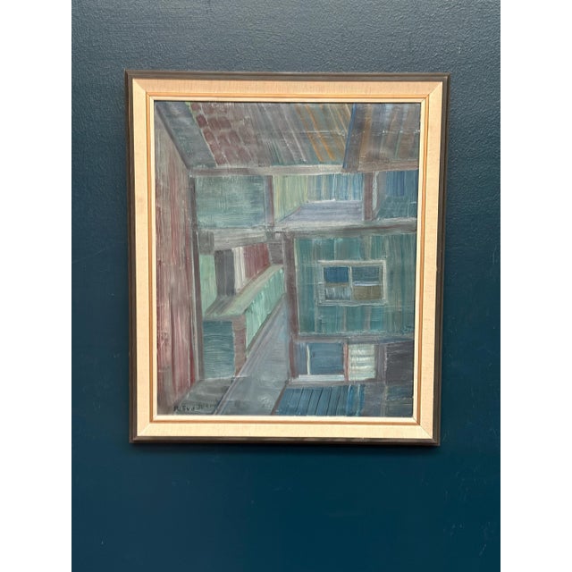 Ragnar Svedberg, Landscape Composition, 1950s, Oil Painting on Panel, Framed For Sale - Image 18 of 18