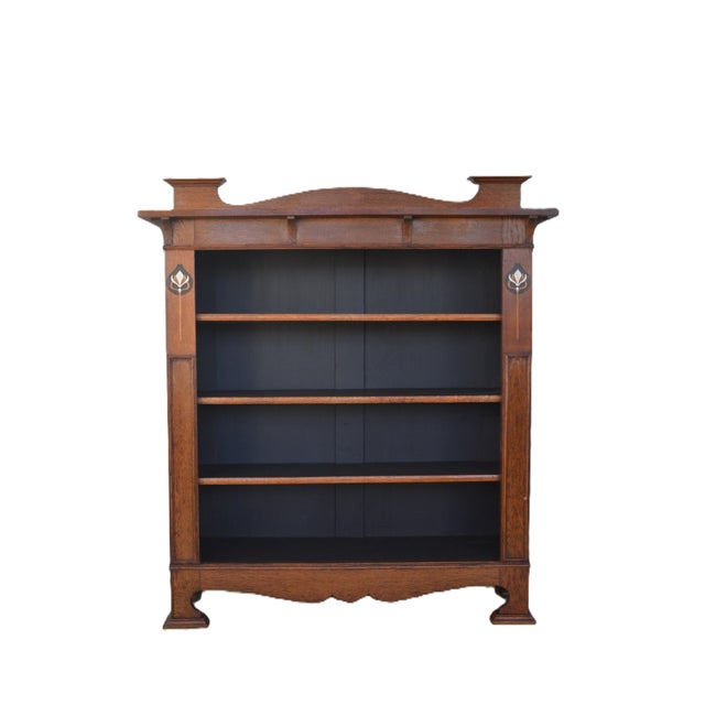 Arts and Crafts Oak Open Bookcase, 1900s For Sale - Image 13 of 18