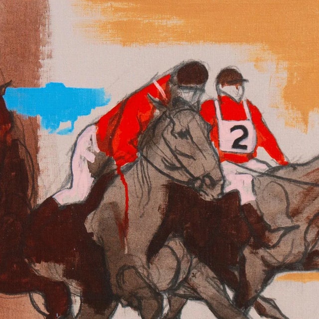 1980s 'Steeplechase, Los Altos Hunt' by Frank Ashley, St. Martin's School, Pennsylvania Academy of Fine Arts, Art Students' League, Carmel Art Association For Sale - Image 5 of 10