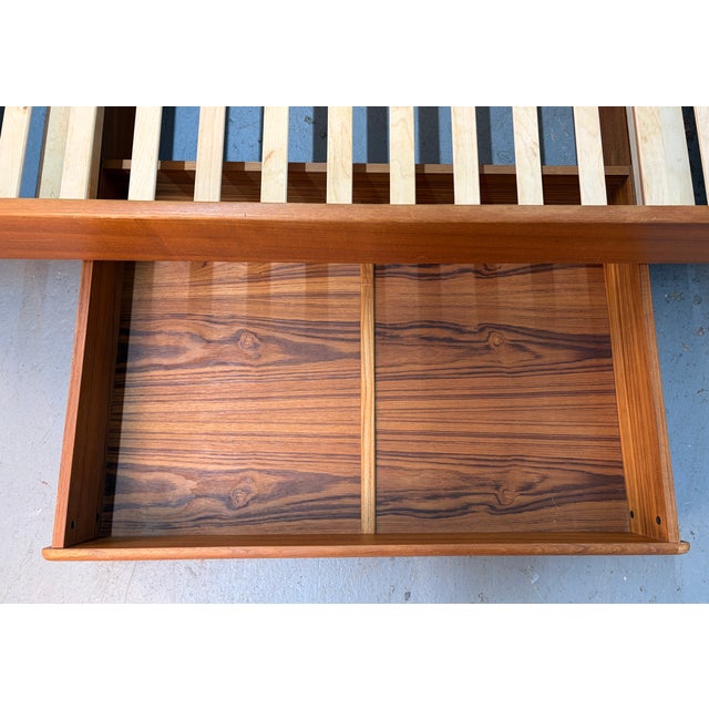 Mid-Century Modern Danish Teak Platform Bed W/ Storage For Sale - Image 11 of 16